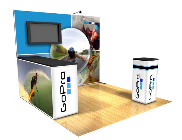 Panoramic 10x10 display trade show B