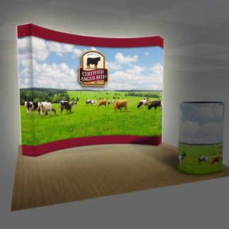 VBurst Backlit Curved Fabric Pop-up Kit 10 ft