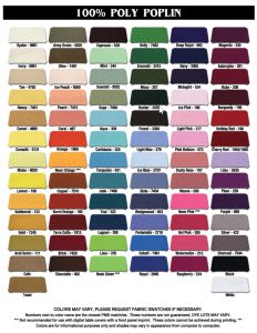 100% PolyPoplin Table covers fabric selection